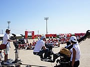 宇部でソニー「ハンディカム」のCM撮影－1,000人の大騎馬戦大会