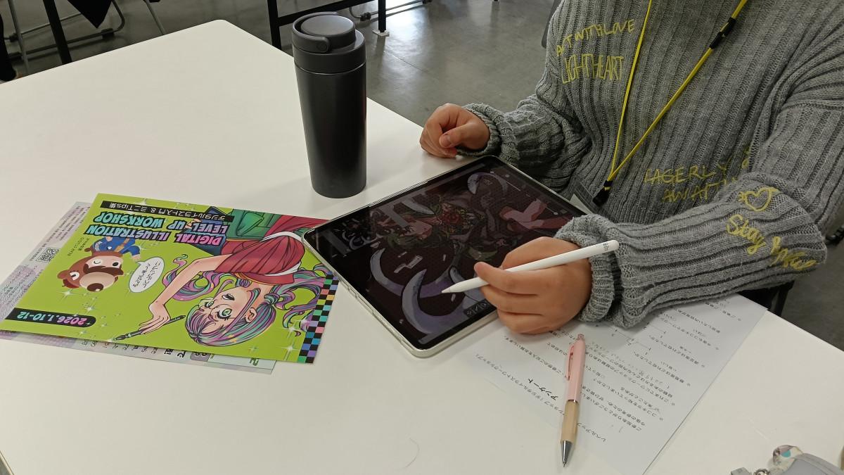 デジタルイラスト制作の様子