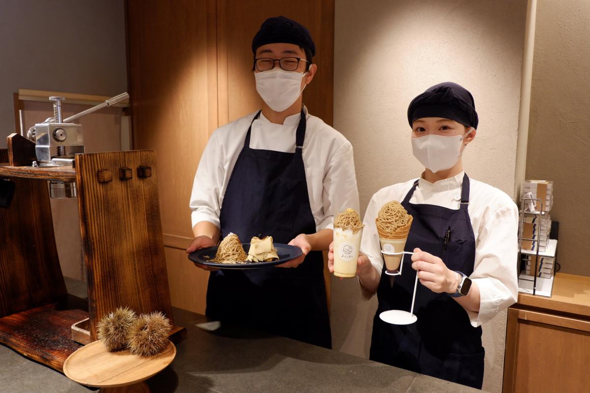 新メニュー7種類の販売を始める和栗スイーツカフェ「和栗菓子 kiito -生糸-」
