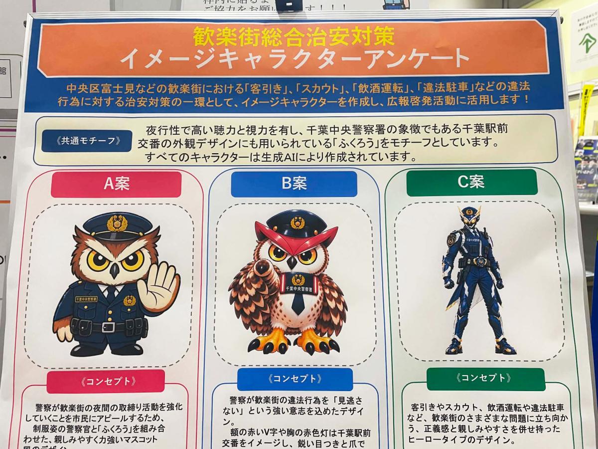イメージキャラクターを選ぶ投票ボード