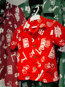 調布の風物詩描いた「調布アロハ」販売－手拭い生地採用、クールビズにも