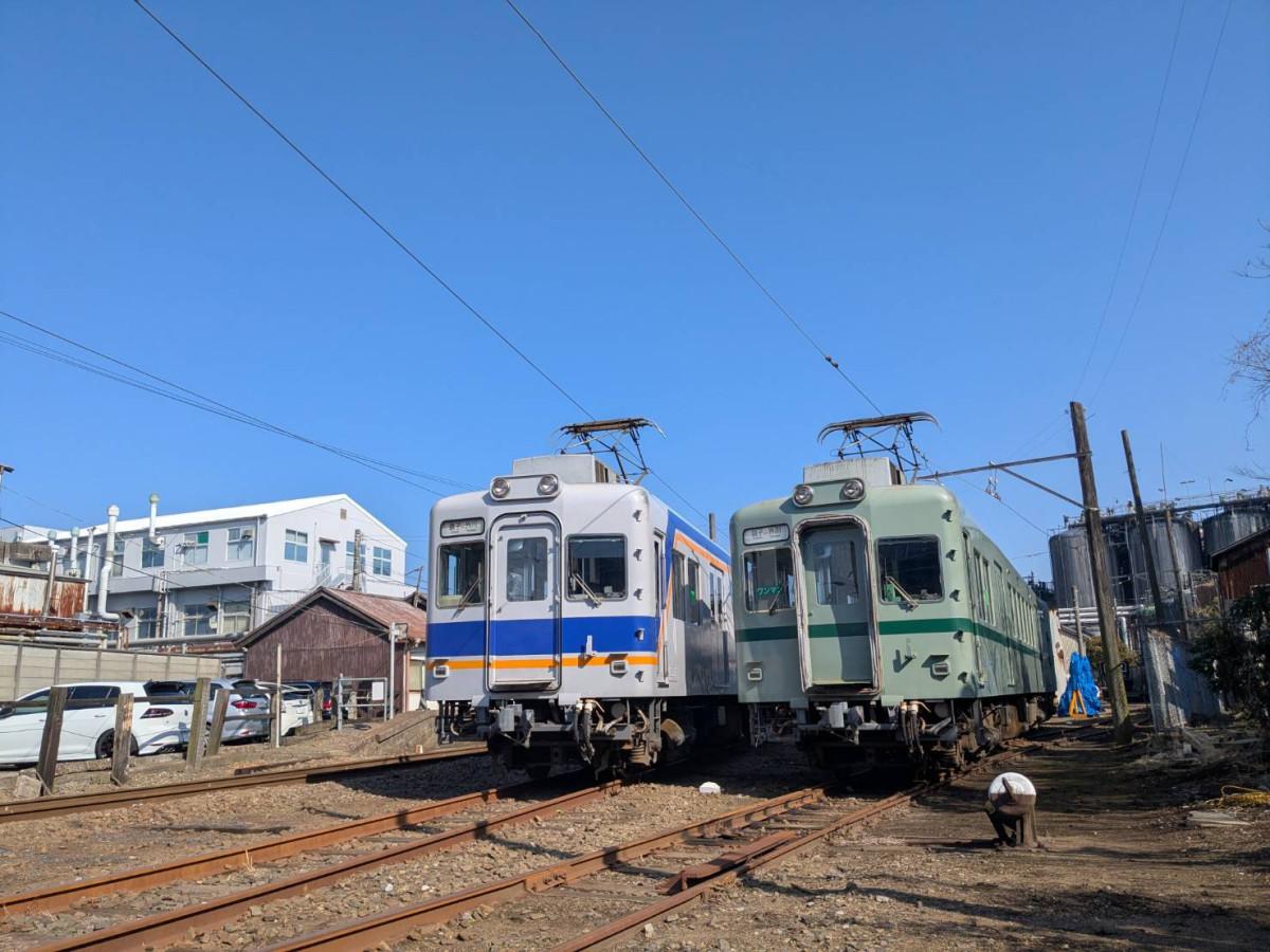 銚子電気鉄道・仲ノ町駅隣接の車庫で「第1回 22000形撮影会」が開催された