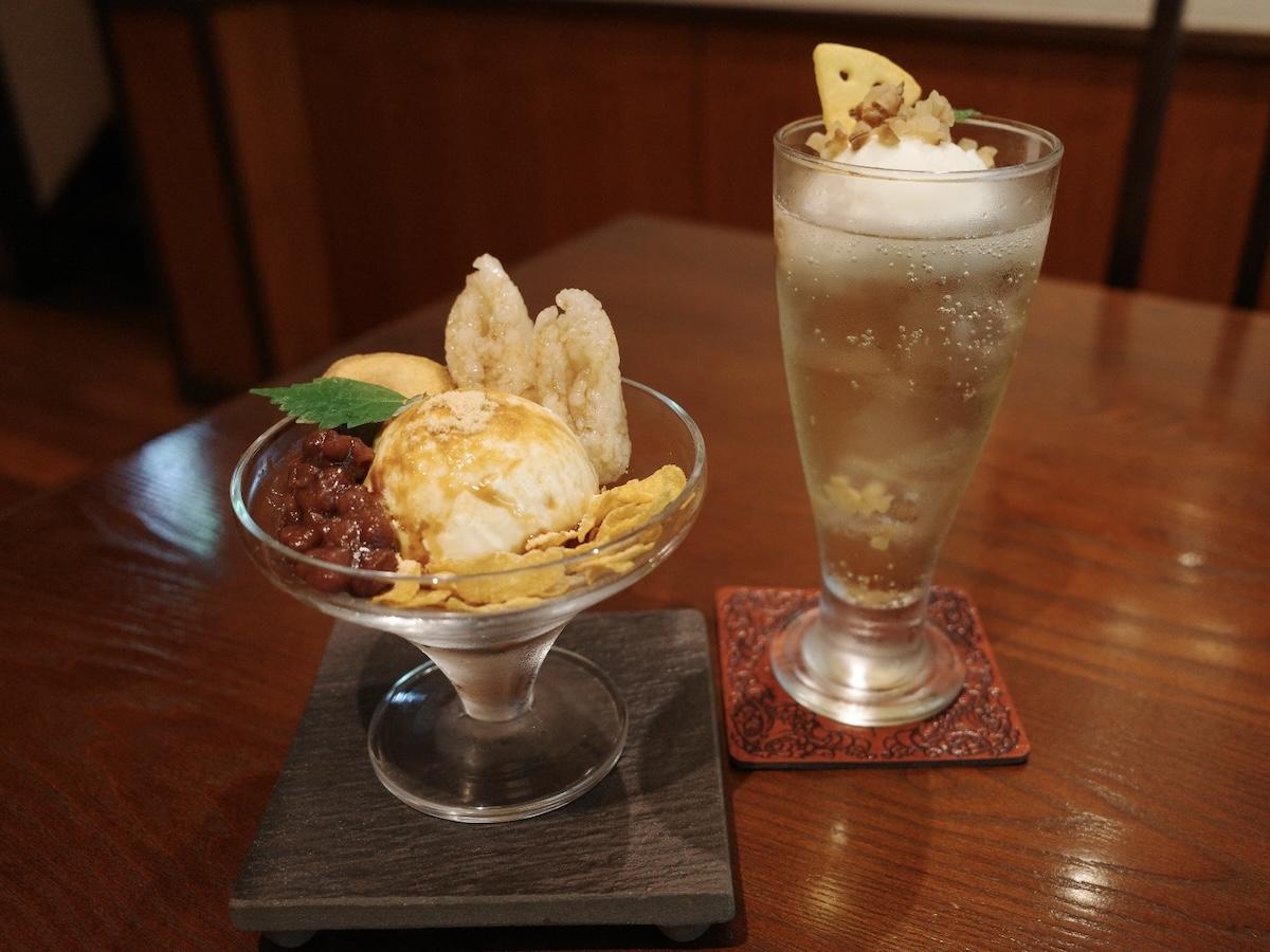 新メニュー「きりたんぽパフェ」と「いぶりがっこクリームソーダ」