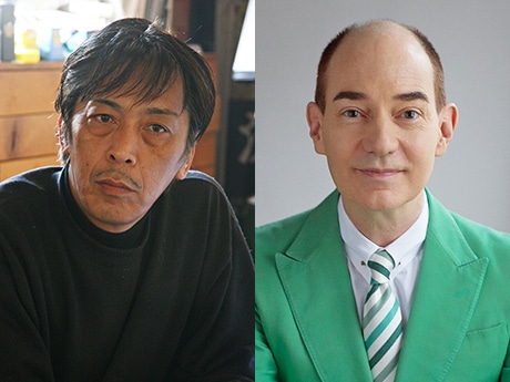 講演会に登壇する挾土秀平さん（左）とロバート･キャンベルさん（右）