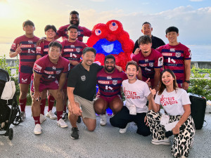 大阪・関西万博で「花園近鉄ライナーズ×スクラム・ユニゾン」コラボイベント