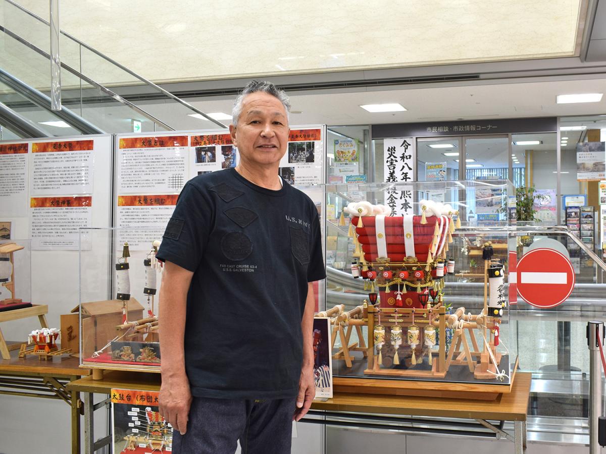 だんじり・布団太鼓模型コレクターの大宮顕秀さん