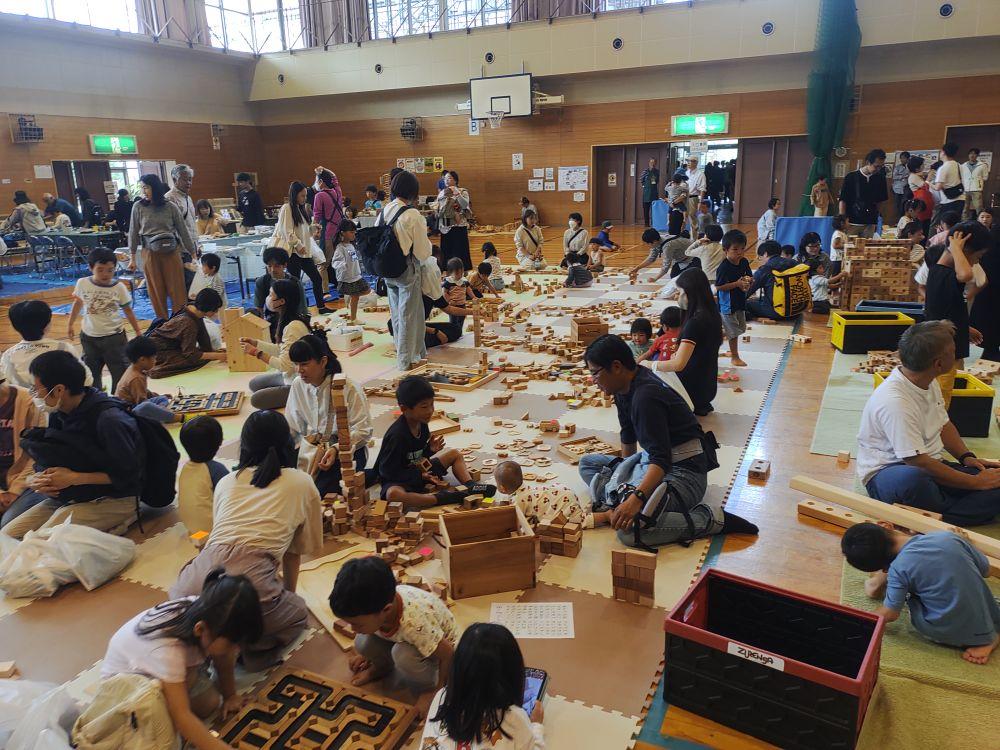 過去のイベントの様子＝木育ワンダーパーク（写真提供＝滋賀県木材協会）