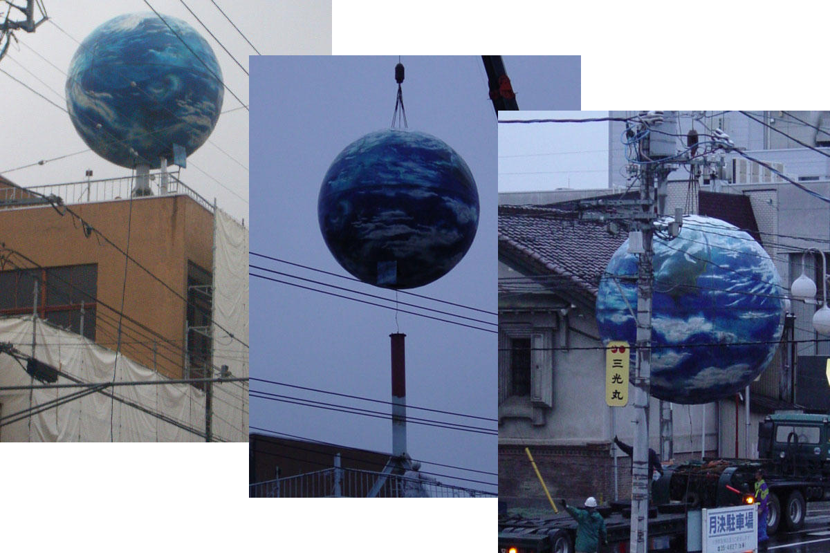 当時西目屋村のダム工事に使っていたクレーン車を手配したという