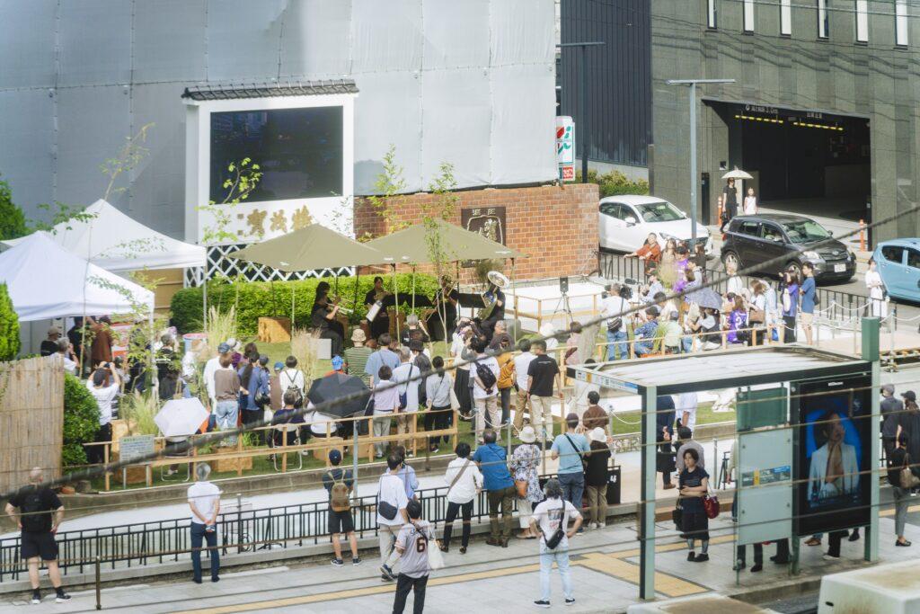 過去の「CITY SCAPE!」で、賀茂鶴オアシス（中区鉄砲町）に設けた会場の様子