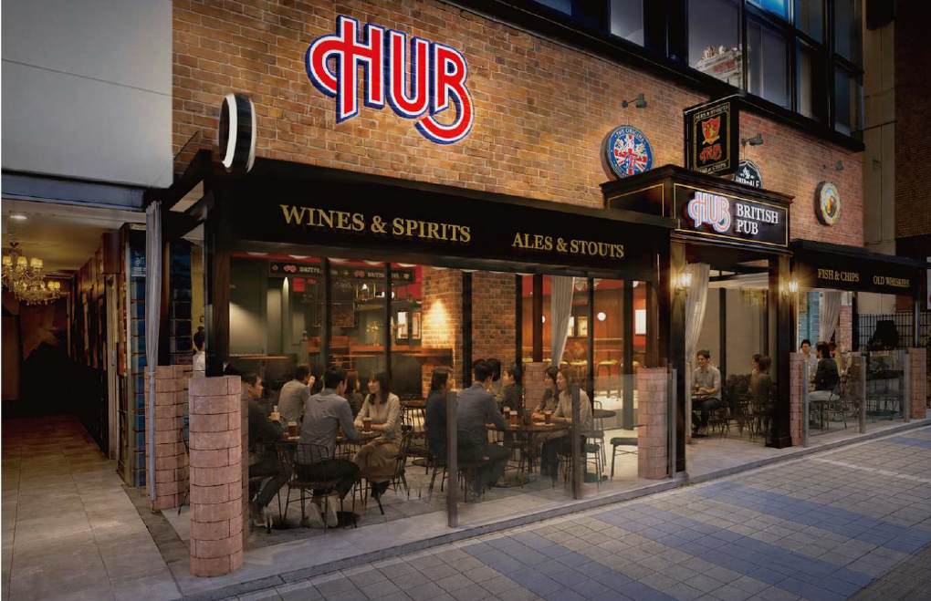 英国風パブ「HUB広島中央通り店」イメージパース図
