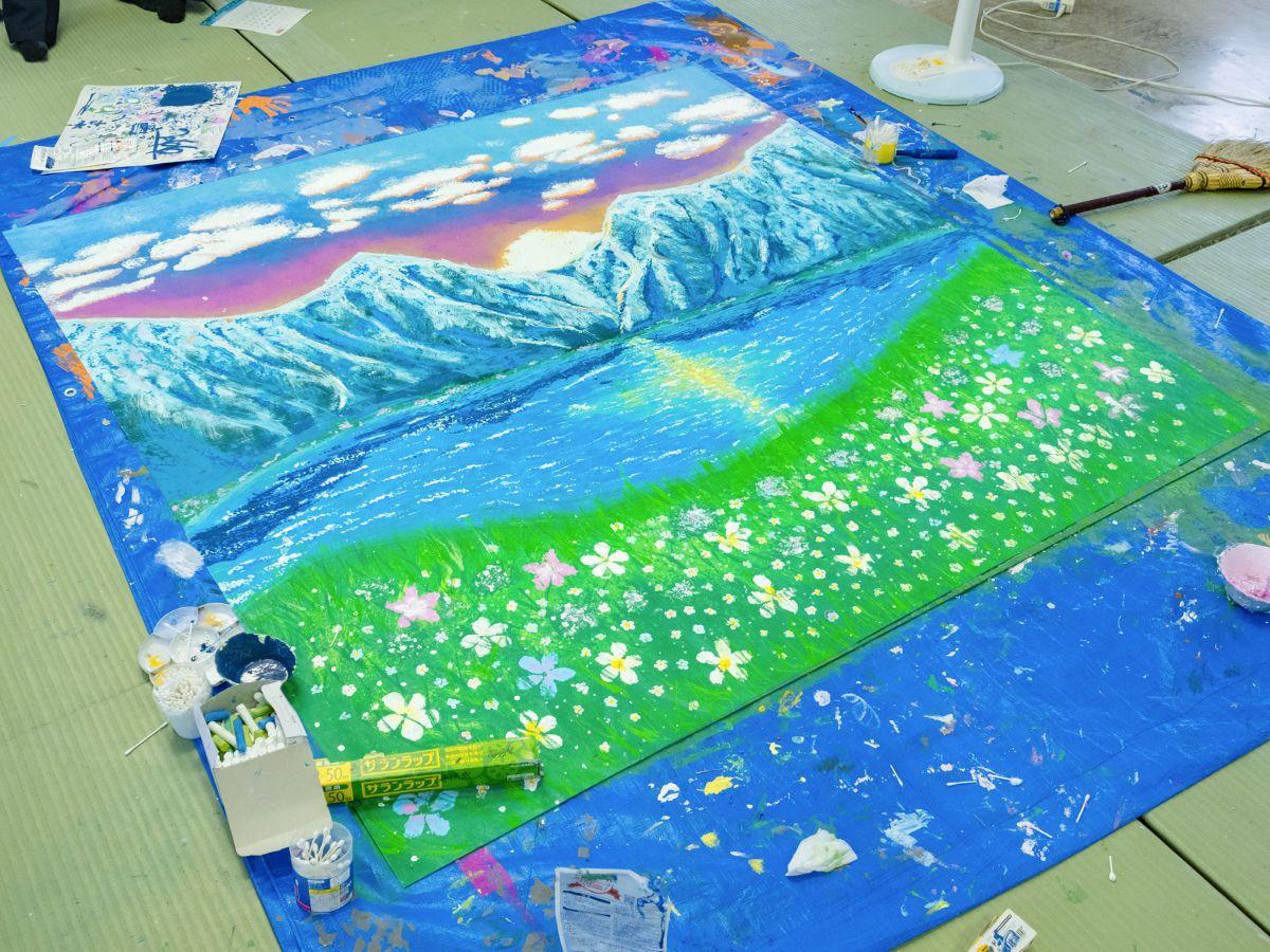 完成間近の壁画