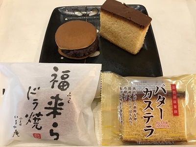 ふたば茶亭の新商品ドラ焼きとロングセラーのカステラ いわき経済新聞