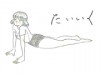 自由が丘でたなかみさきさんイラスト展 「体操着を着た女の子」描く