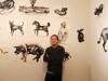 自由が丘でタイ人画家が個展 国王崩御を悼む国民の姿を「動物」に例えて描写