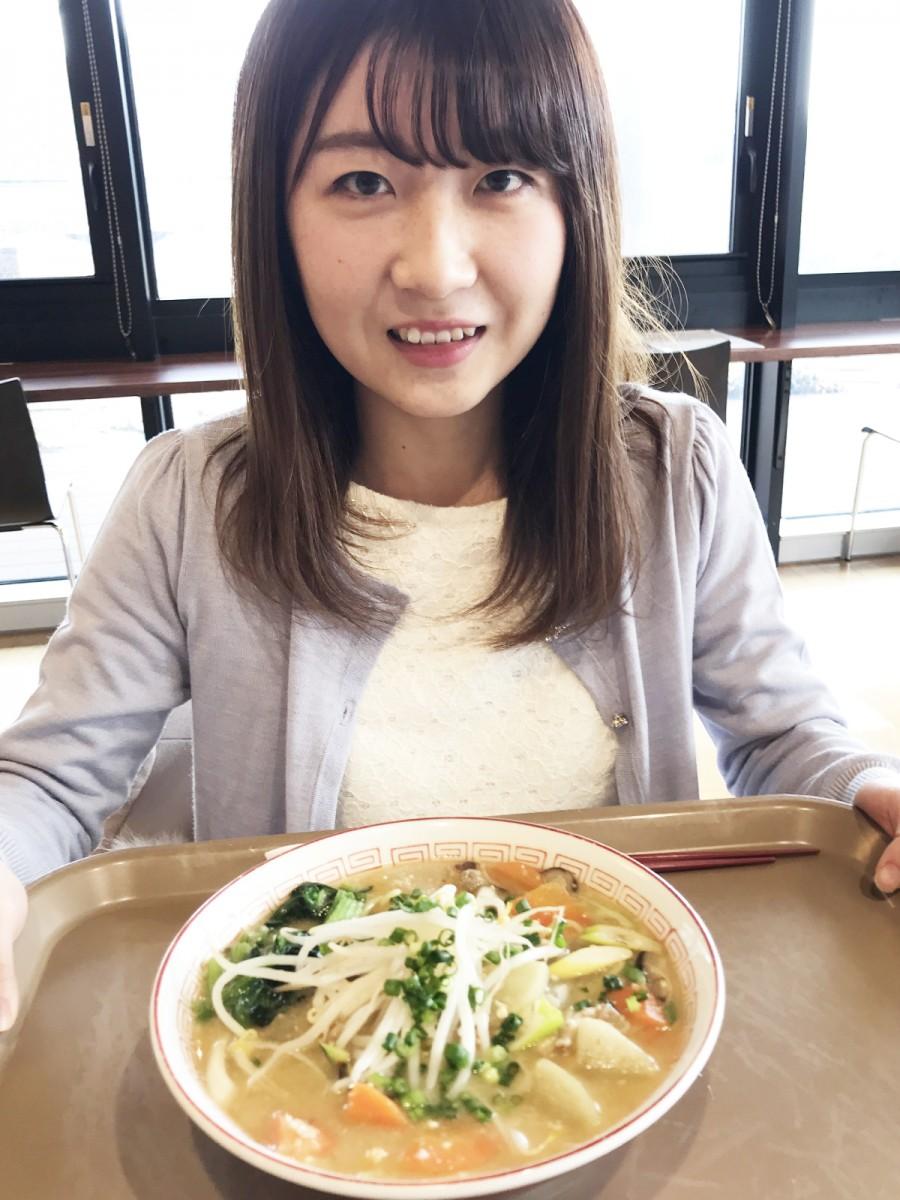 下関市役所食堂で「ウォームビズ」ランチ 市内短大生考案「豚汁ラーメン」