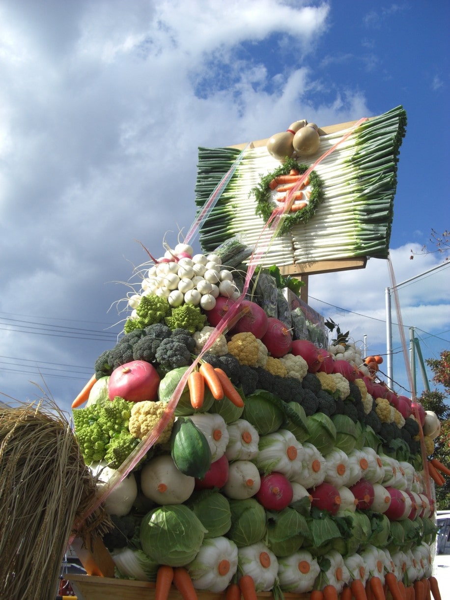 昨年の「清瀬農業まつり」の野菜宝船