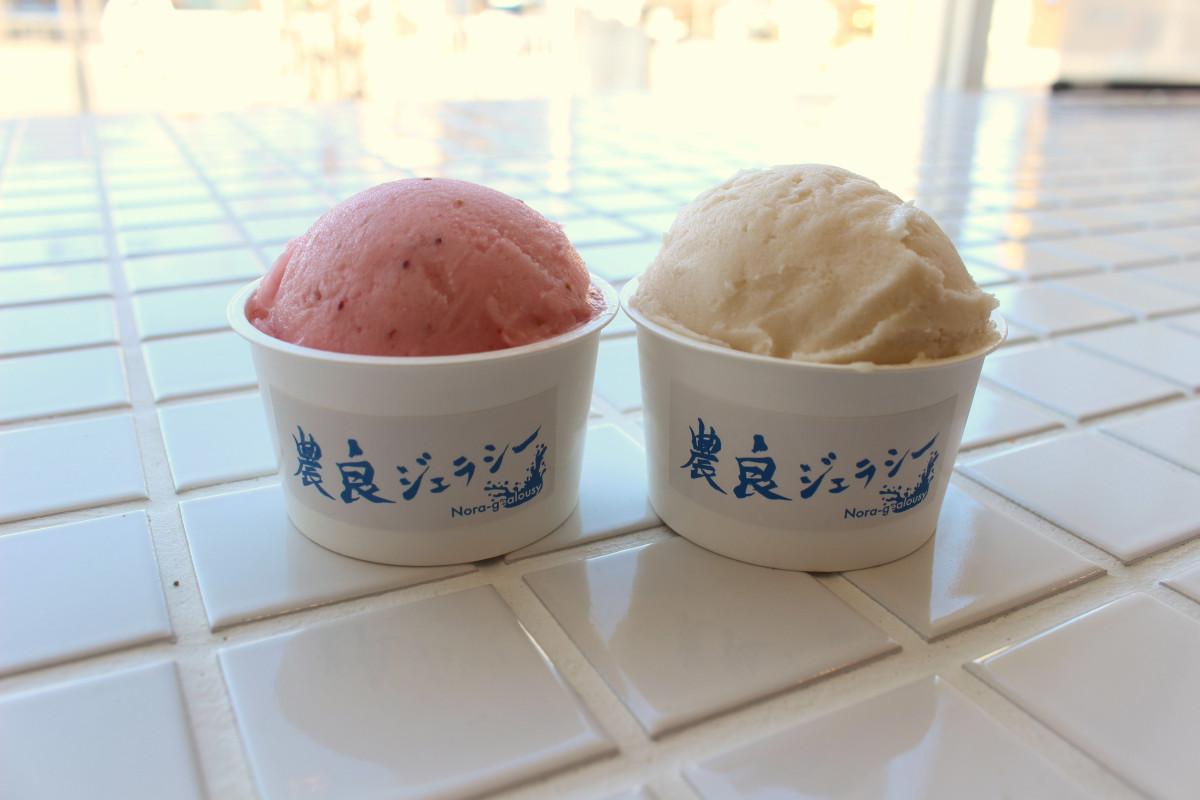 ホエイを活用したフルーツジェラート「農良（のら）ジェラシー」。（写真提供＝KEIPE）