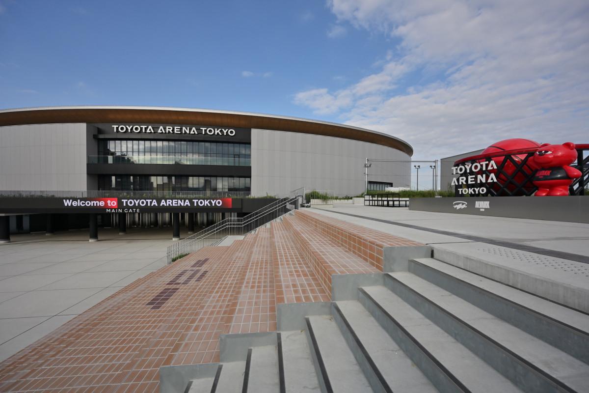 メインエントランス側のTOYOTA ARENA TOKYO外観（写真提供＝TOYOTA ARENA TOKYO）