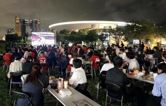 22日・24日に実施するアルバルク東京ホームゲームのパブリックビューイング（写真提供＝トヨタアルバルク東京）