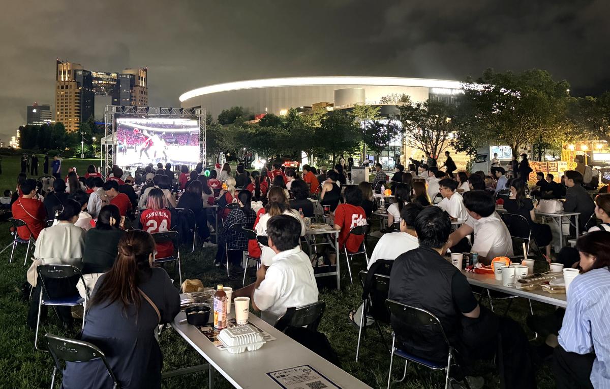 22日・24日に実施するアルバルク東京ホームゲームのパブリックビューイング（写真提供＝トヨタアルバルク東京）