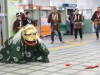 江東区役所で獅子舞 40年以上続く新年の恒例行事