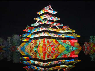 「松本かっちん」冬のイルミ開幕 恒例・松本城プロジェクションマッピングも