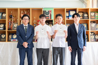 水戸啓明高1年生2人が日商簿記3級合格　「さらに上目指す」と意欲
