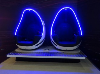 宮崎科学技術館 で4d Vr体験企画展 Techno Egg 2人乗り連動チェアを特注 ひなた宮崎経済新聞