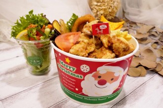 長浜の「小麦畑」鶏と大豆の唐揚げセット「クリスマスボウル」販売開始
