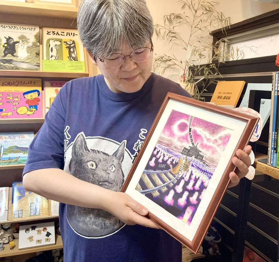 星猫堂作、銀河鉄道（奈良ver.）モチーフ作品を持つ、宮崎悦子さん