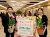 岡山一番街でチューリップのプレゼント 早い春をお裾分け