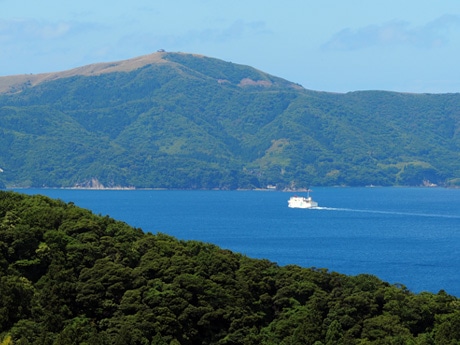 島前3島の内海を航行する隠岐汽船・フェリーしらしま