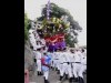 隠岐・海士町で「崎村だんじり」 豊漁願い40人が担ぎ手に