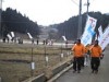 三閉伊ウォーク、目的地の陸前高田に到着-追悼1周年で「送り火」も