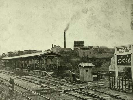 1906年、旅客運用開始当初の恵比寿駅