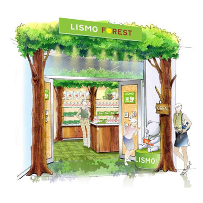 4階「LISMO FOREST」イメージ。人気キャラクター「リスモくん」のグッズを店頭で買える初のショップ