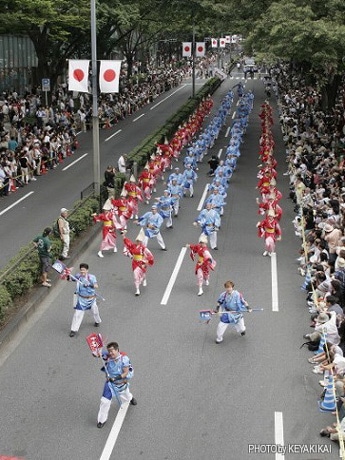 「原宿表参道元氣祭スーパーよさこい」昨年の様子（PHOTO by KEYAKIKAI）