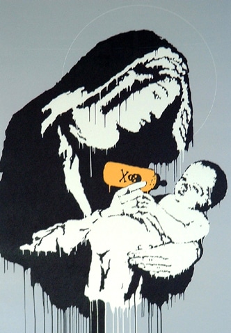バンクシー「VIRGIN MARY」（シルクスクリーン）