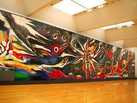 東京都現代美術館で公開中の「明日の神話」（岡本太郎作）