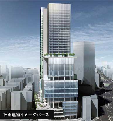 渋谷・東急文化会館跡地に建設予定の高層複合ビル（完成イメージ図）