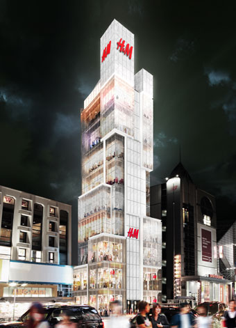 「H＆M」原宿直営店の完成イメージ