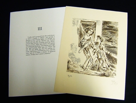 フランス人画家・バルテュスが手掛けた作品「嵐が丘」（リトグラフ12点、1989年）の挿画本