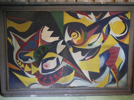 1956年に制作された岡本太郎のモザイクタイル壁画「青春」の下絵