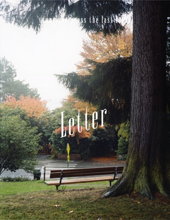 写真家・若木信吾さんが監修する雑誌「Youngtree press」最終号「Letter」（写真＝カバー）