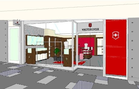 赤いファサードが特徴的な店舗（イメージ）。マルチツールなど国内取扱商品をすべて取りそろえる
