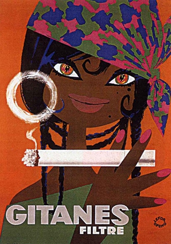 GITANE（ルフォール・オプノー、たばこの宣伝用、87×128センチ）&copy; Lefor Openo