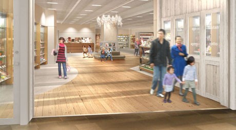本館地下2階にオープンする「キッズエリア」（イメージ）。キッズ向け6店舗を新たに導入
