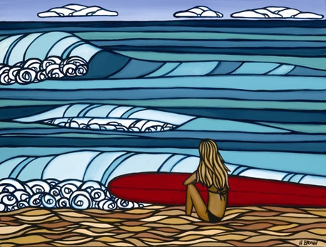 「LIFE ON THE BEACH!!」メーンビジュアル。Art＝Heather Brown