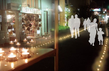 来街者が火をともす参加型のキャンドルイベント「裏原宿クリスマスキャンドル2009」（画像＝イメージ）