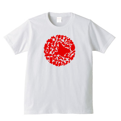 47都道府県のシルエットをモチーフに「日の丸」をイメージした「東日本大震災チャリティーTシャツ」（3,400円）